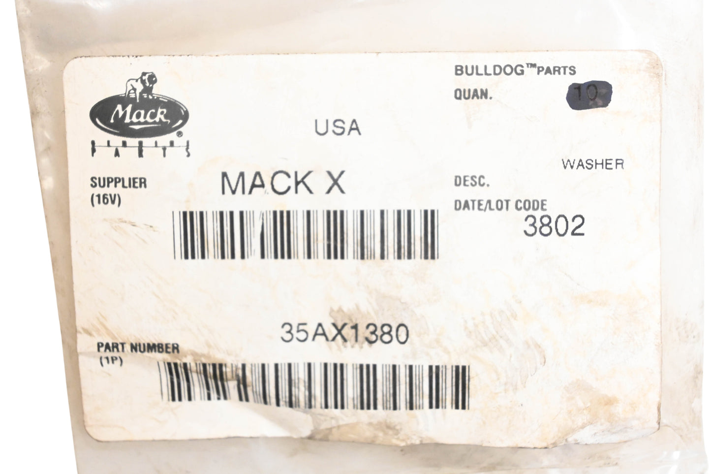 Mack 35AX1380 Washer Spacer NOS