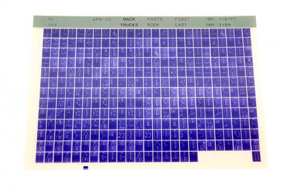 Mack MY004 1MY1187P1 - 1MY3199 Parts Microfiche NOS