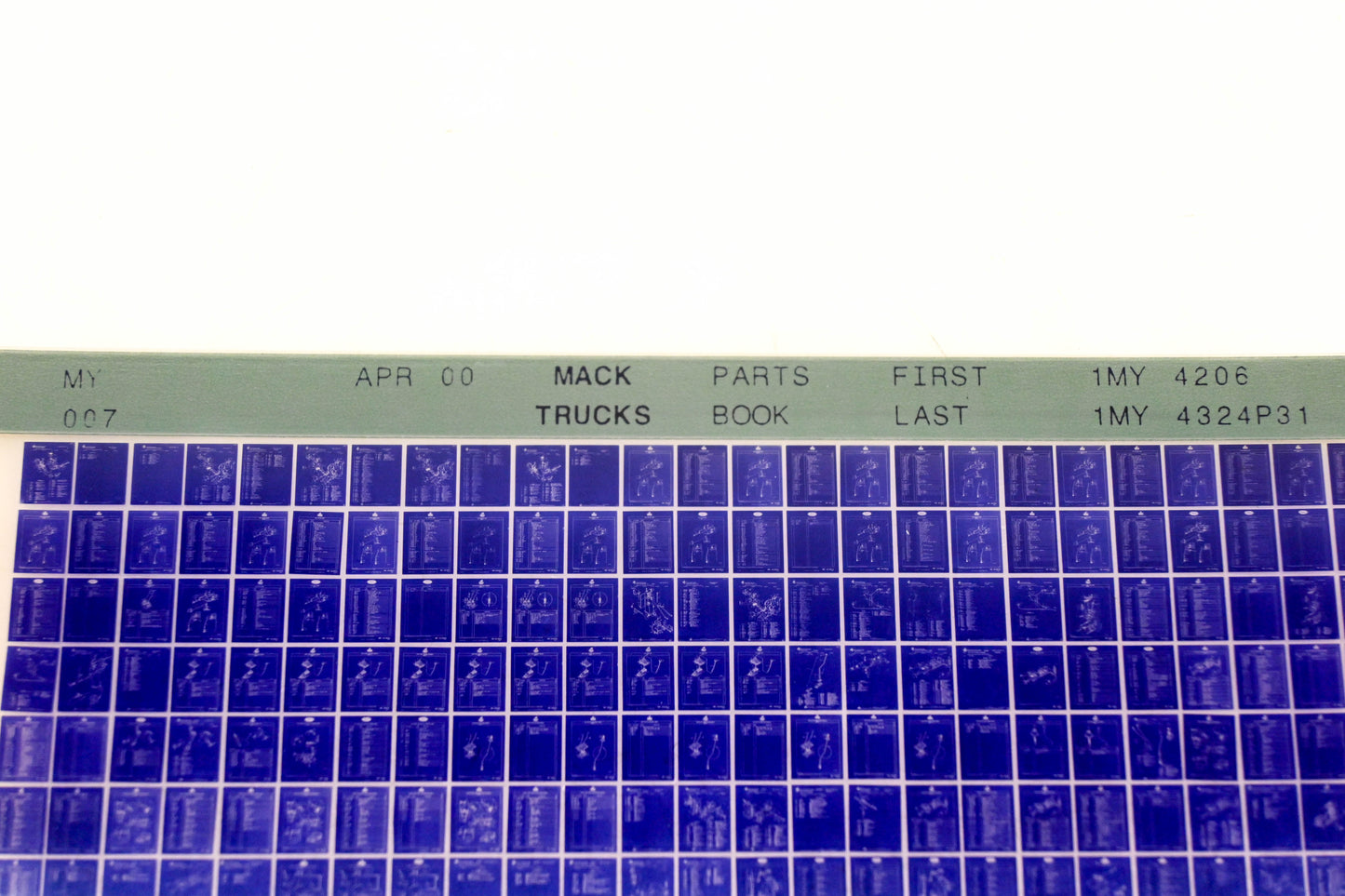 Mack MY007 1MY4206 - 1MY4324P31 Parts Microfiche NOS