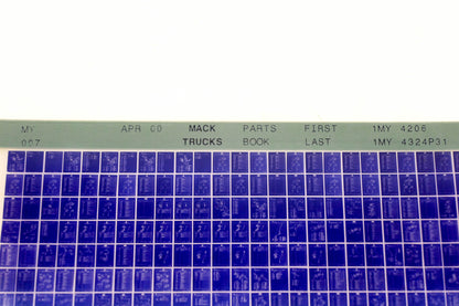 Mack MY007 1MY4206 - 1MY4324P31 Parts Microfiche NOS