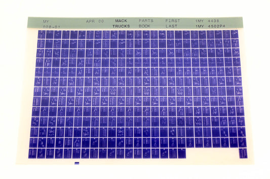 Mack MY008-01 1MY4438 - 1MY4502P4 Parts Microfiche NOS