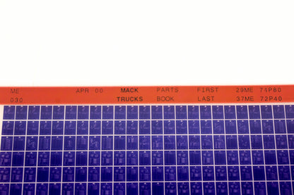 Mack ME030 29ME74P80 - 37ME72P40 Parts Microfiche NOS
