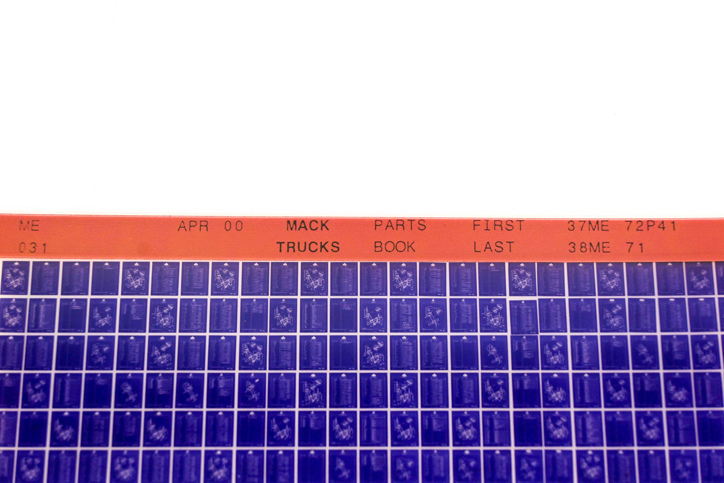 Mack ME031 37MEP41 - 38ME71 Parts Microfiche NOS