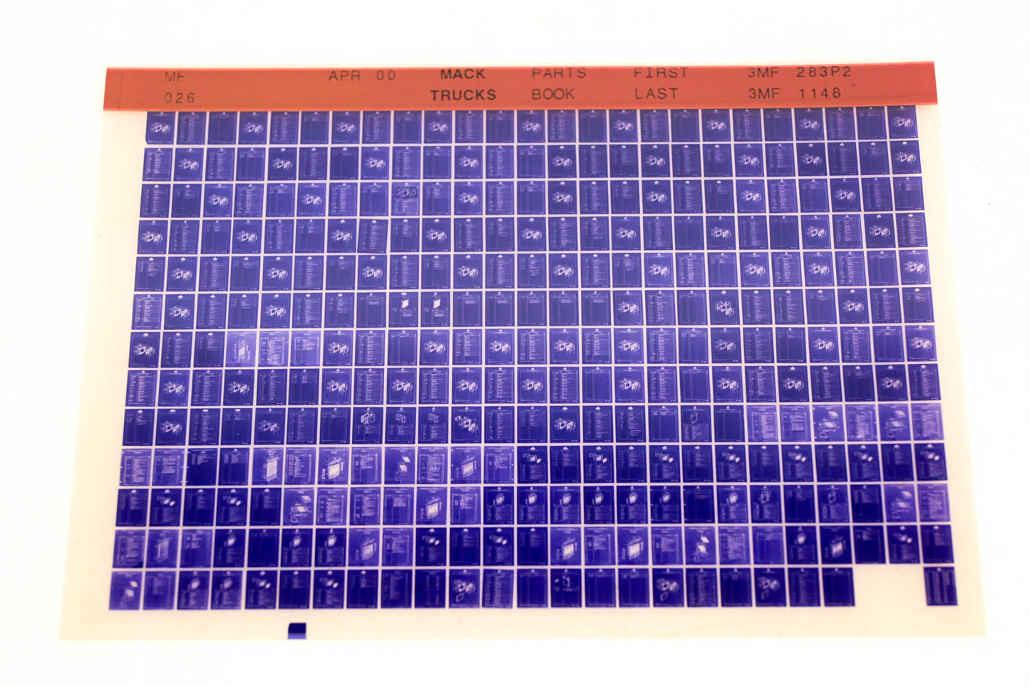 Mack MF026 3MF283P2 3MF1148 Parts Microfiche NOS