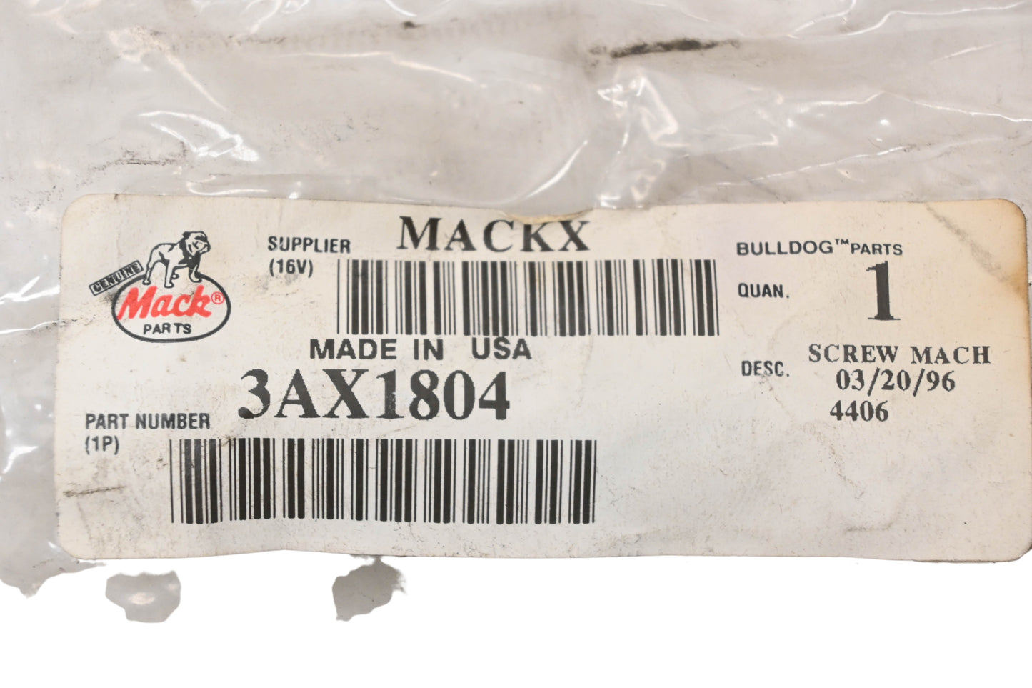 Mack 3AX1804 Screw NOS