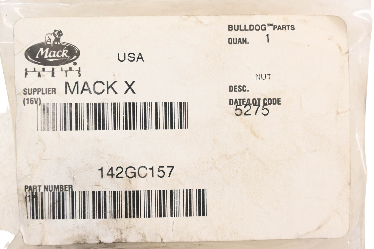 Mack 142GC157 Cylinder Head Nut NOS