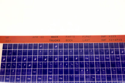 Mack MF027 3MF4223 -3MF5216P49 Parts Microfiche NOS
