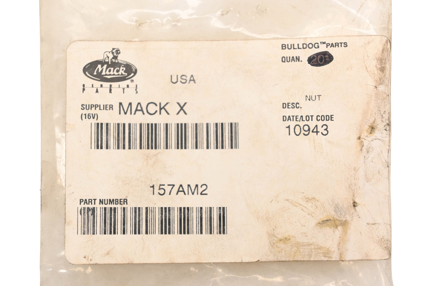 Mack 157AM2, 25087522 Hex Nut NOS