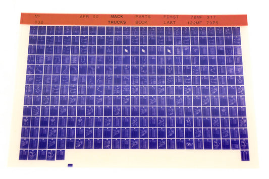 Mack MF032 76MF317 - 122MF79P5 Parts Microfiche NOS
