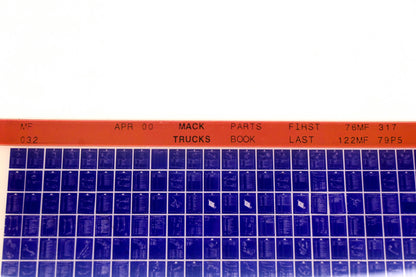 Mack MF032 76MF317 - 122MF79P5 Parts Microfiche NOS