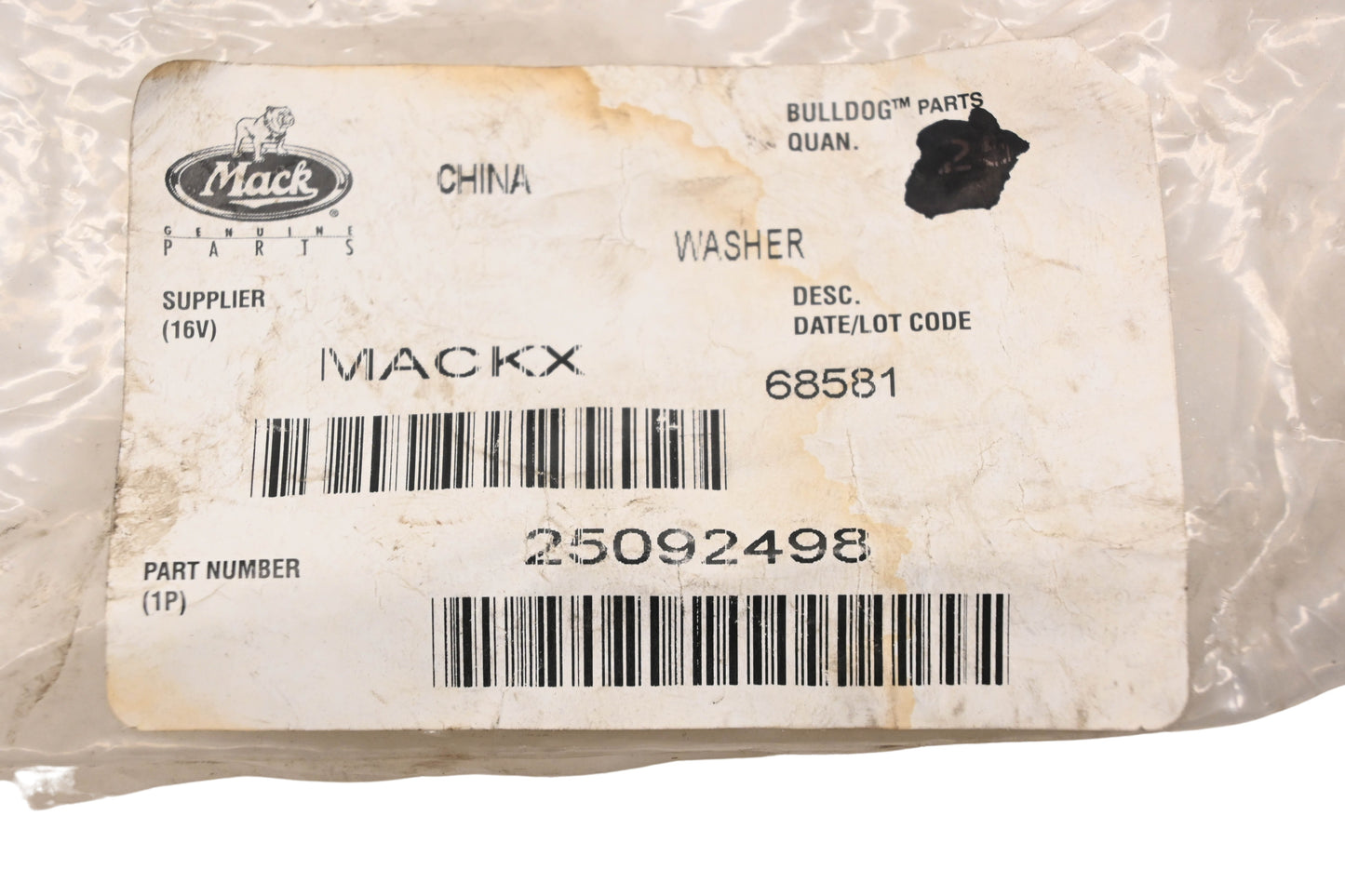 Mack 25092498 Washer NOS