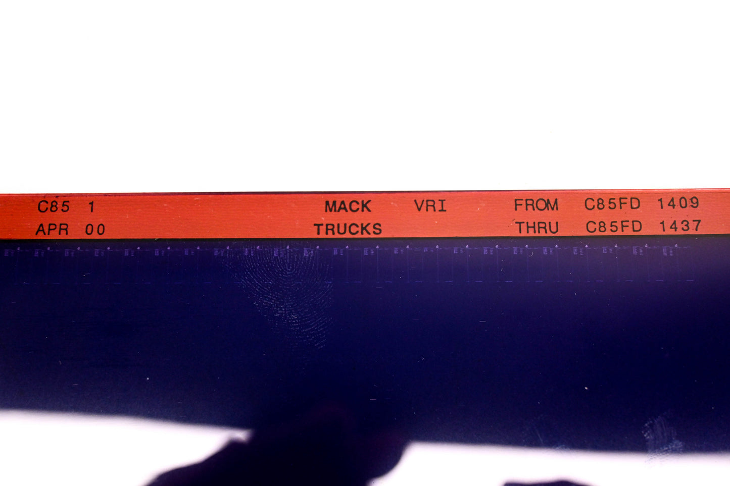 Mack C85 1, C85-1 C85FD1409 - C85FD1437 Parts Microfiche NOS