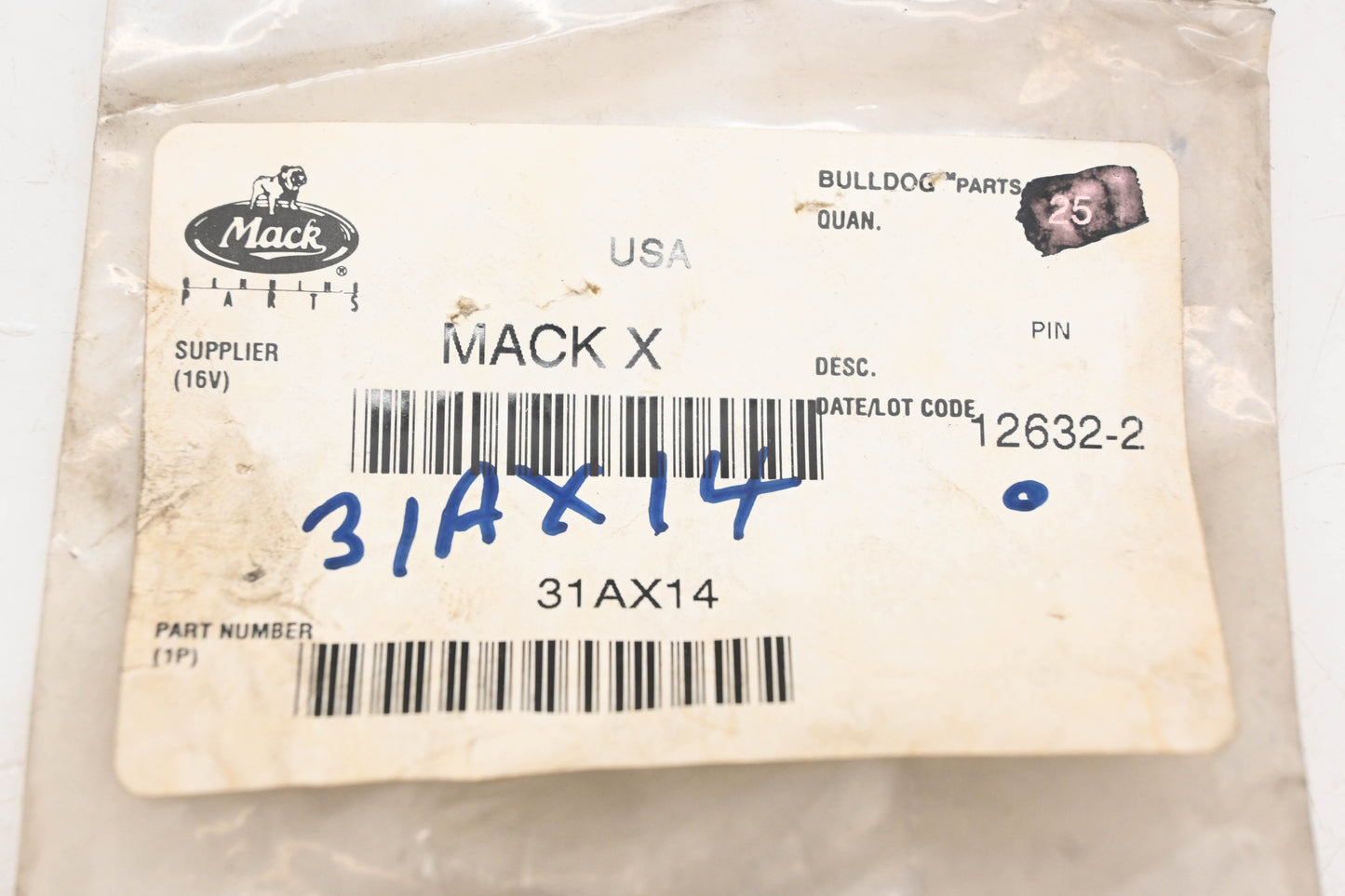 Mack 31AX14, 25107289 Pin NOS