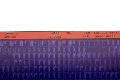 Mack CH600 2, CH600-2 CH600GK1308 - CH60099999 VRI Microfiche NOS