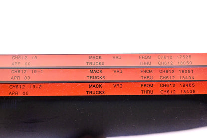 Mack CH612 19, CH612 19-1, CH612 19-2 CH61217526 -CH61218405 VRI Microfiche Lot of 3 NOS