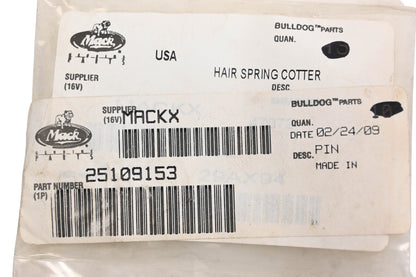 Mack 25109153 Cotter Pin NOS
