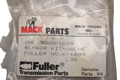 Mack 3088K1699, 71206, K-1699 Eaton Fuller Valve Repair Kit & Lubricant NOS