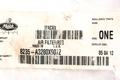 Mack 8235-A3280X9072, A 3280 X 9072 Meritor Air Filter Regulator NOS