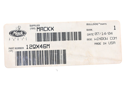 Mack 12QX46M Side Window Assembly NOS