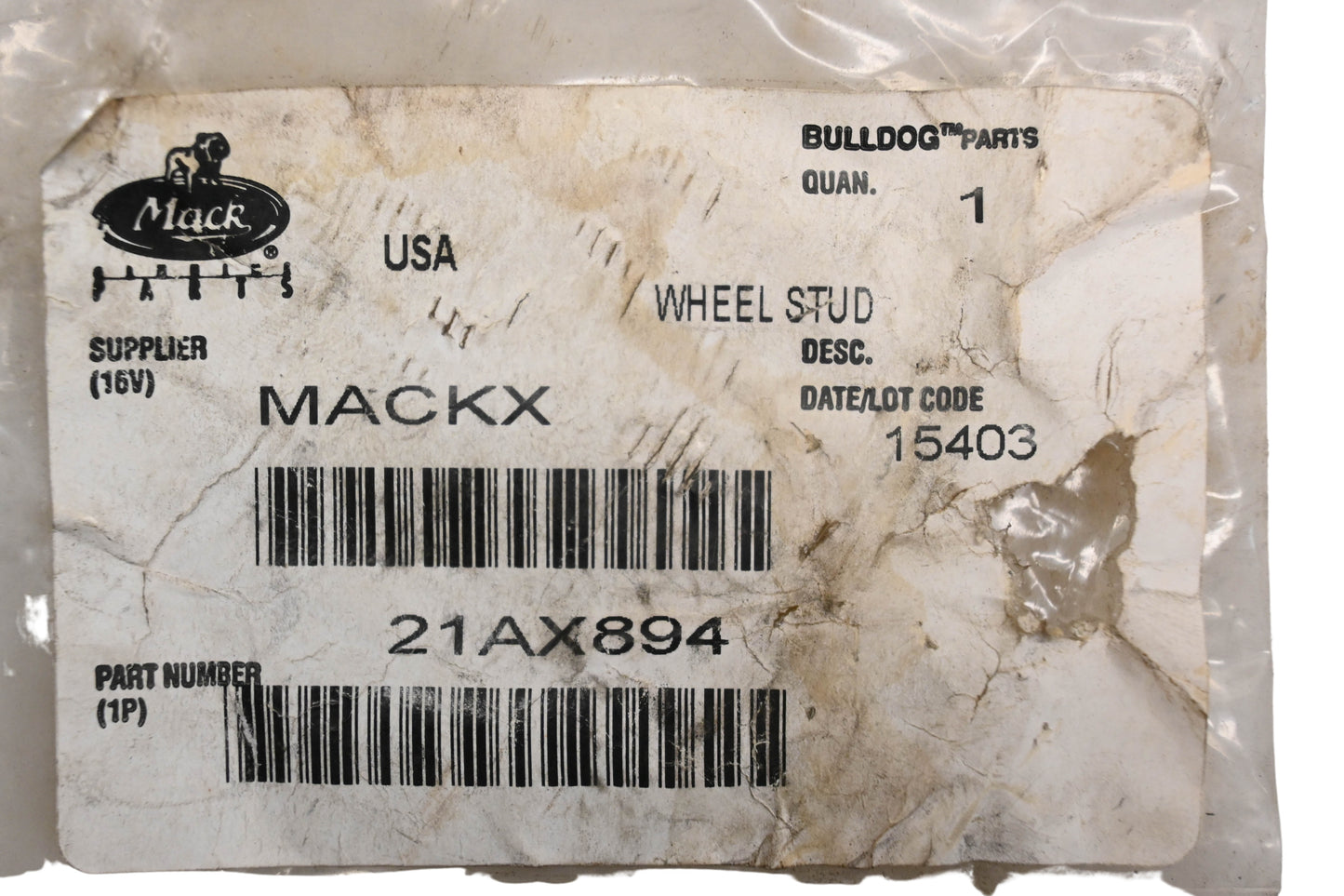 Mack 21AX894 Wheel Stud NOS
