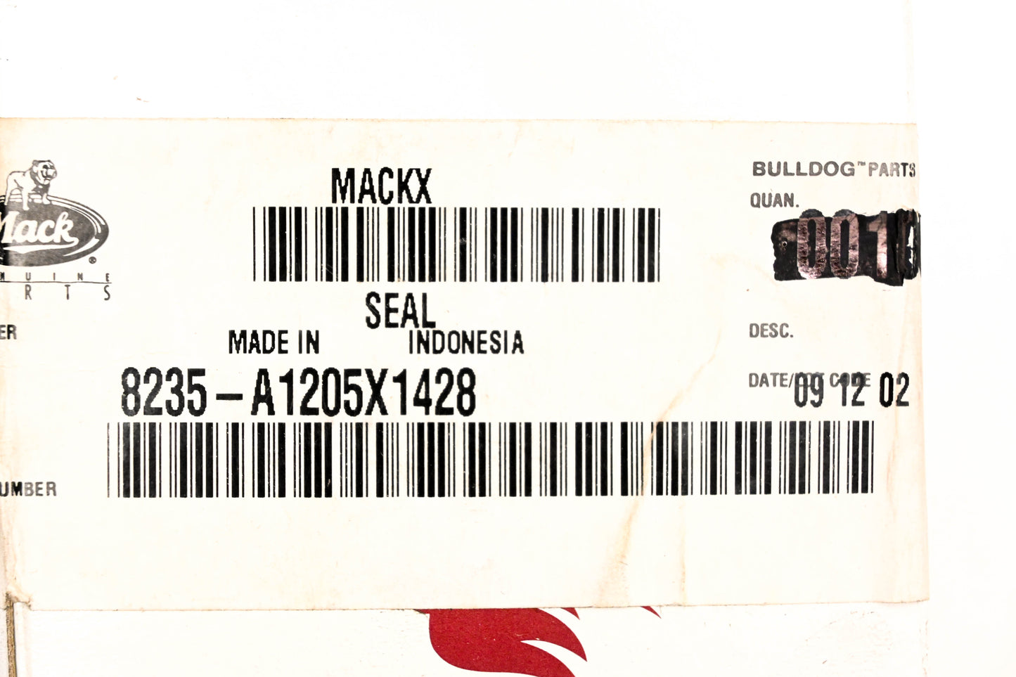 Mack 8235-A1205X1428, A 1205 X 1428 Meritor Oil Seal NOS