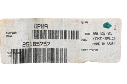 Mack 25105757, M200907060045, 181MU51P12 6.5-4-4281-1X Split Yoke Assembly NOS