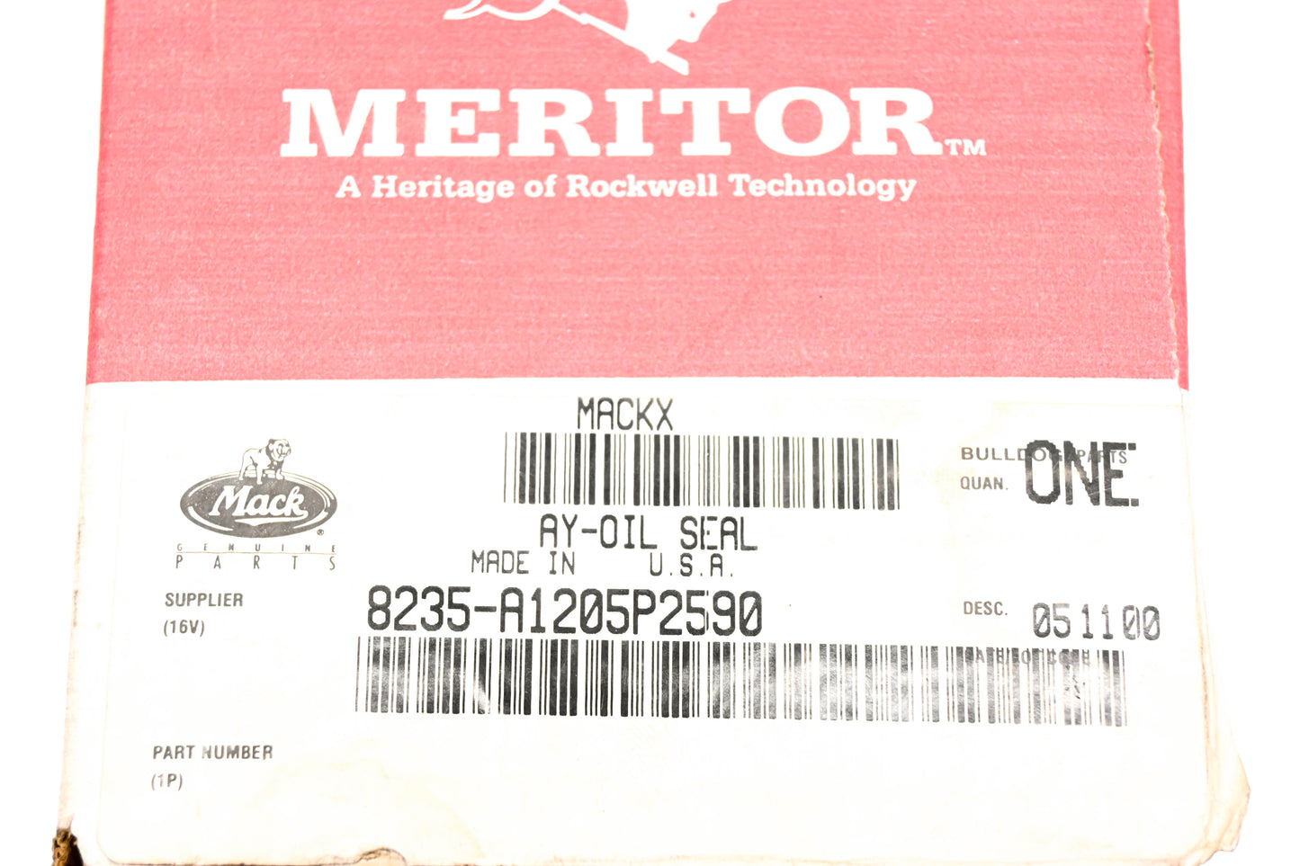 Mack 8235-A1205P2590, A 1205 P 2590 Meritor Oil Seal NOS