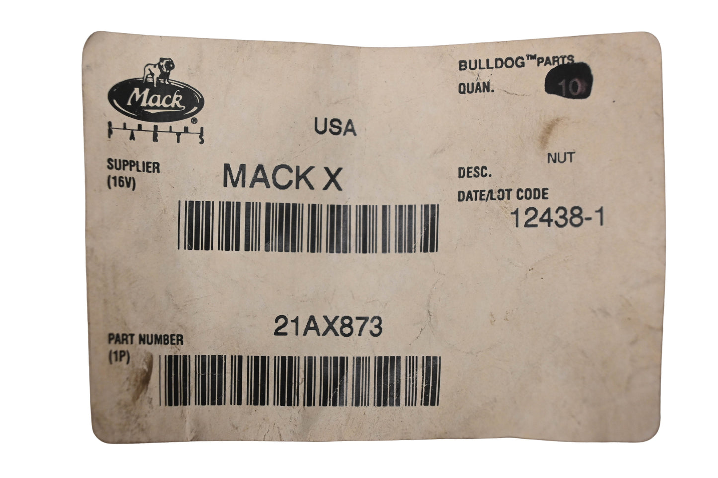 Mack 21AX873 Nut NOS