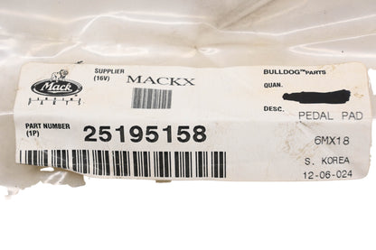 Mack 25195158 Pedal Pad NOS