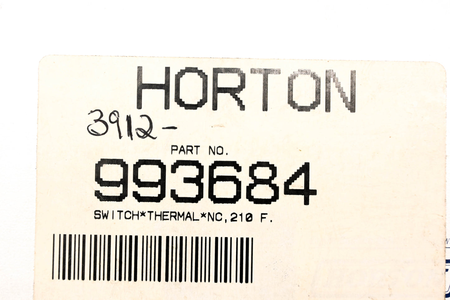 Horton 993684, 3912-993684 Thermal Switch NOS