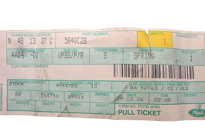 Mack 584GC28 Spring NOS