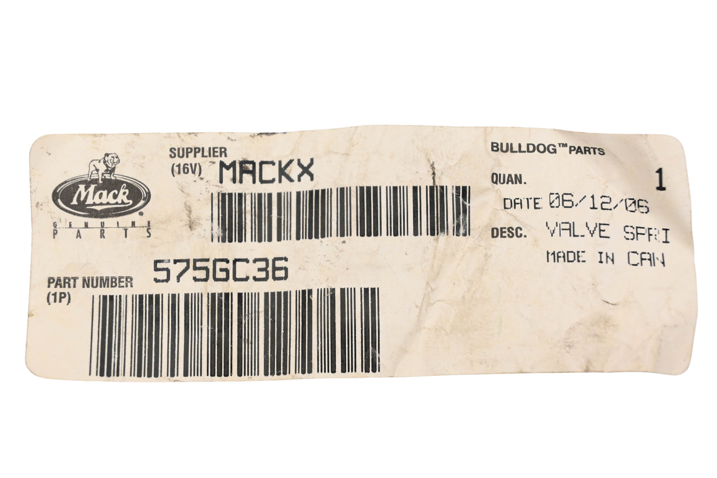 Mack 575GC36 Valve Spring NOS