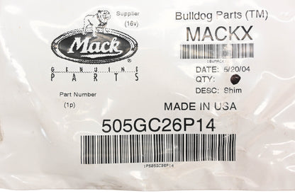 Mack 505GC26P14 Cylinder Liner Shoulder Shim NOS