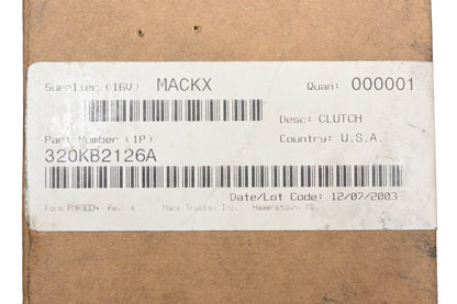 Mack 320KB2126A Sliding Clutch Gear NOS