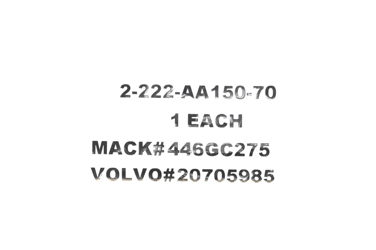 Parker 2-222-AA150-70, 446GC275, 20705985 Mack O-Ring NOS