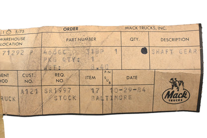 Mack 463GC31BP1 Shaft NOS