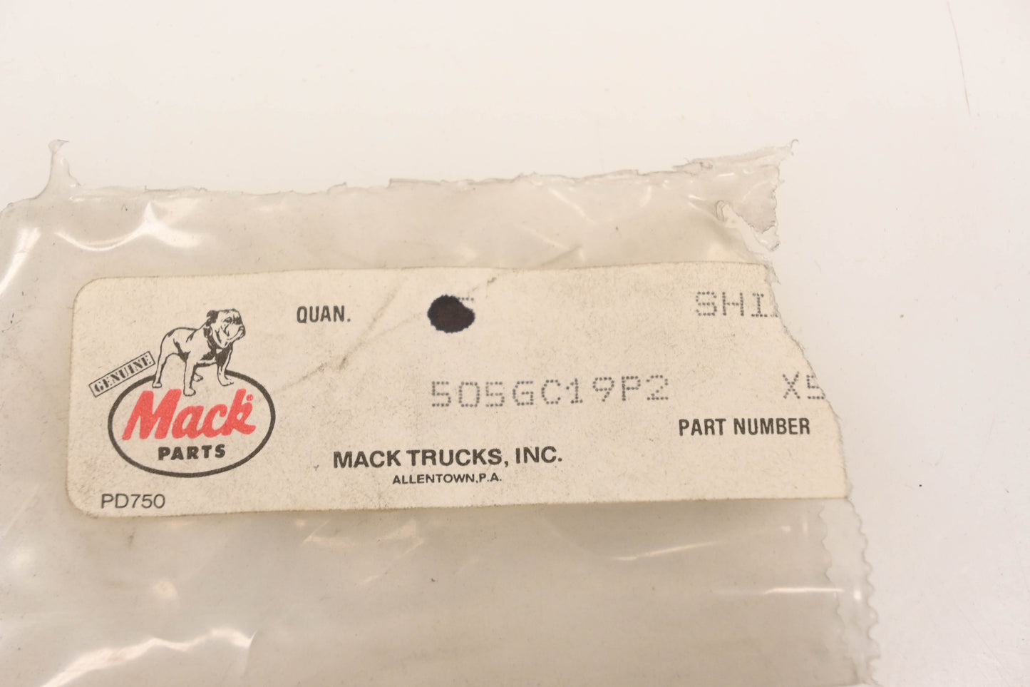 Mack 505GC19P2 Air Cylinder Shim NOS