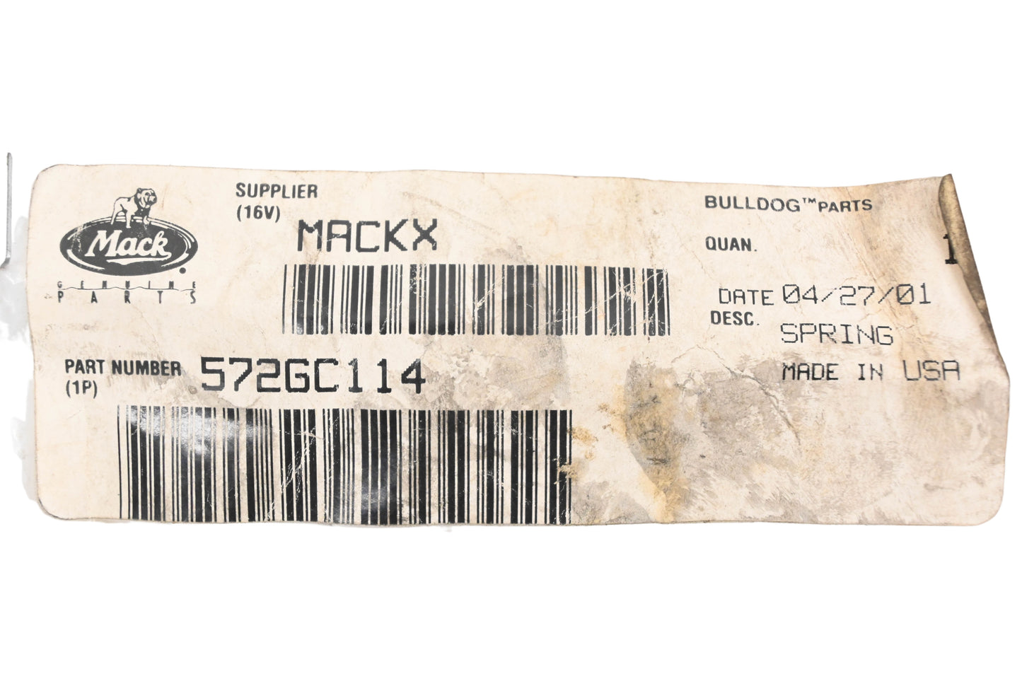 Mack 572GC114 Spring NOS