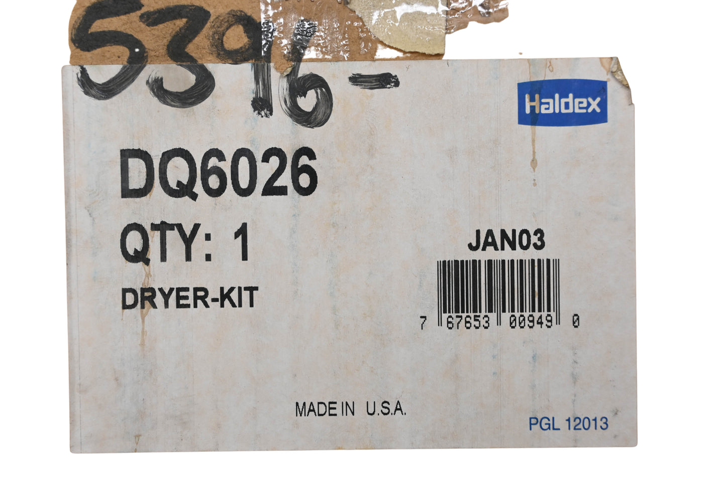 Haldex DQ6026, 5396-DQ6026 Pure Air Plus Dryer Repair Kit NOS