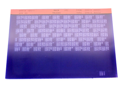 Mack CH613 125-1 CH61389654 - CH61390072 VRI Microfiche NOS
