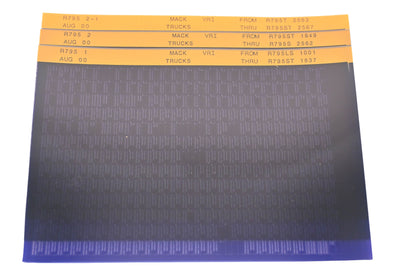 Mack R795 1, R795 2, R795 2-1 R795LS1001 - R795ST2567 VRI Microfiche Lot of 3 NOS