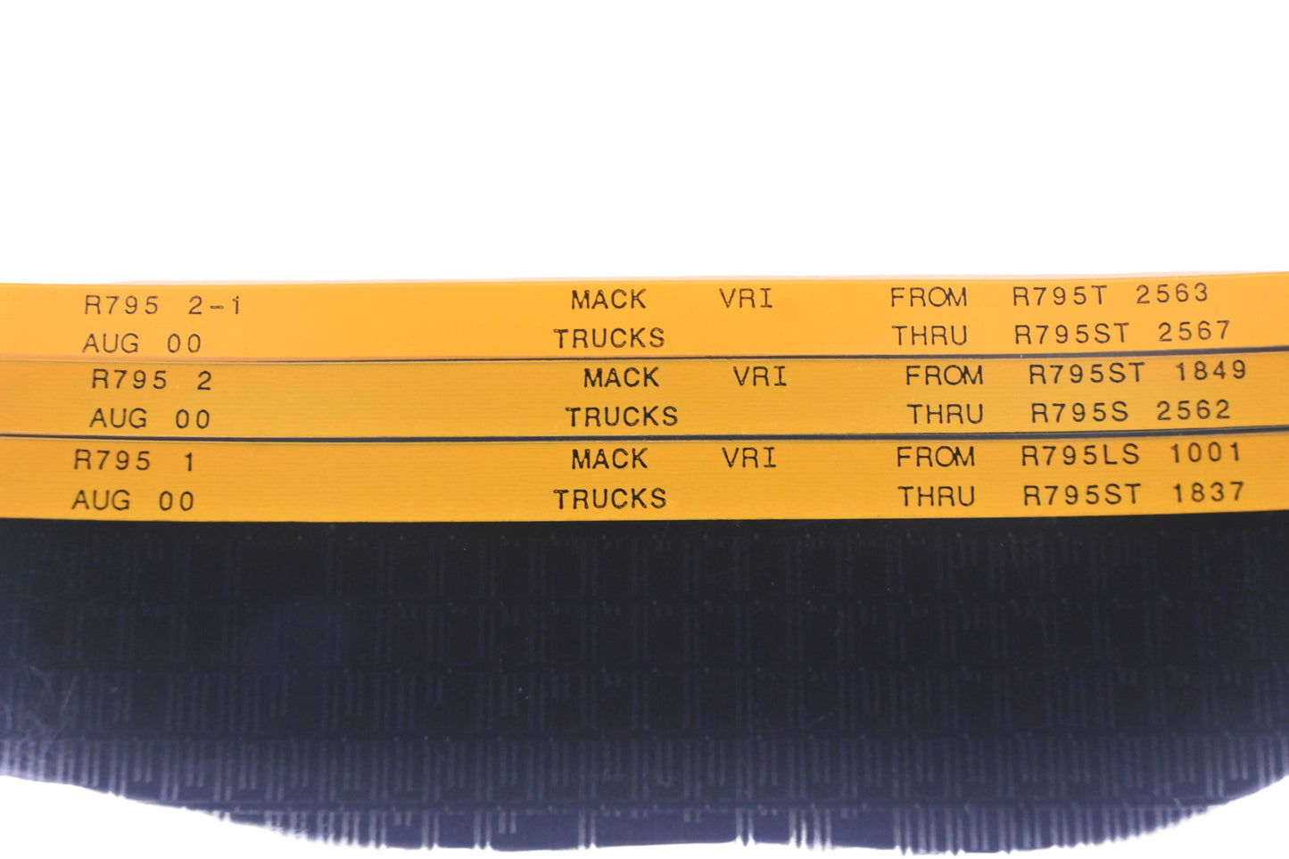 Mack R795 1, R795 2, R795 2-1 R795LS1001 - R795ST2567 VRI Microfiche Lot of 3 NOS
