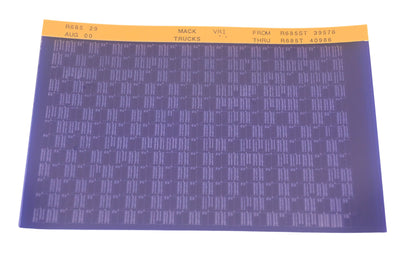 Mack R685 29 R685ST39576 - R685T40986 VRI Microfiche NOS