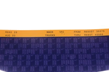 Mack R685 29 R685ST39576 - R685T40986 VRI Microfiche NOS