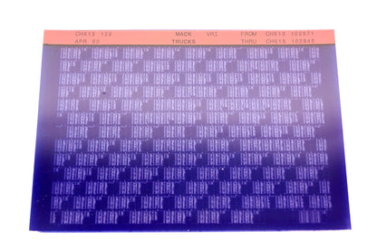 Mack CH613 139 CH613102571 -CH613102845 VRI Microfiche NOS