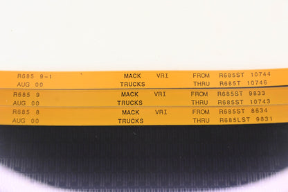 Mack R685 8, R685 9, R685 9-1 R685ST8634 - R685T10746 VRI Microfiche Lot of 3 NOS