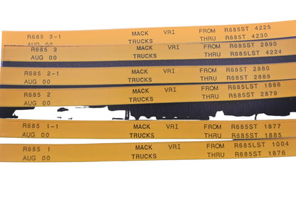 Mack R685 1, R685 2, R685 3 R685LST1004 -R685T4230 VRI Microfiche Lot of 6 NOS