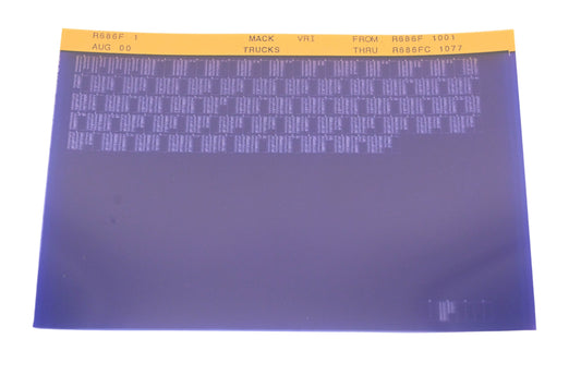 Mack R686F 1 R686F1001 - R686FC1077 VRI Microfiche NOS