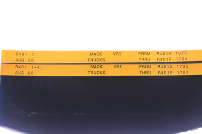 Mack R401-1, R401 1-1 R401X1070 -R4011761 VRI Microfiche Lot of 2 NOS