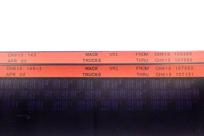 Mack CH613 143, CH613 143-1 CH613106389 -CH613107131 VRI Microfiche Lot of 2 NOS